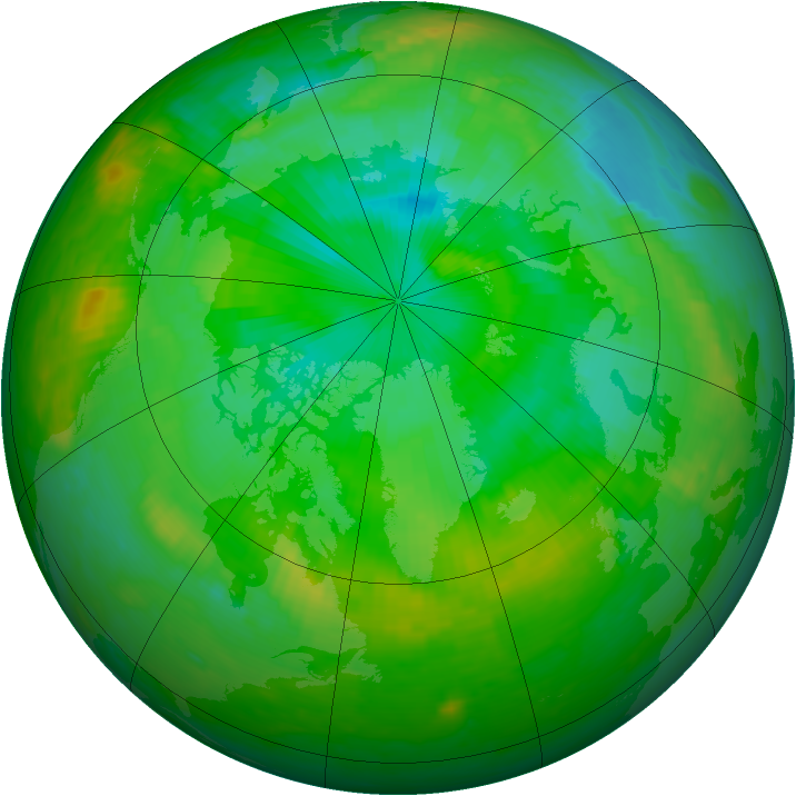 Arctic ozone map for 26 July 1989